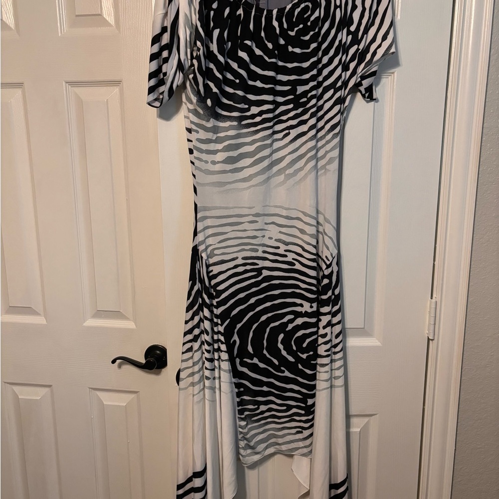 Abi Ferrin Black and White Cocktail Bodycon Dress